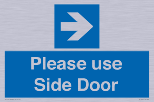 Please use Side Door (arrow Right) 